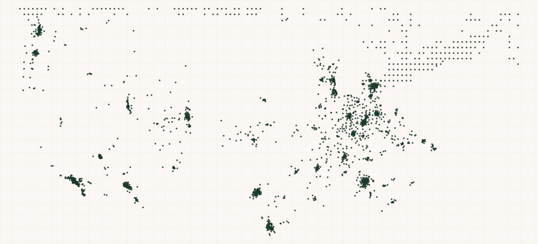 Map of where the Twigz Pretzels Retailers are