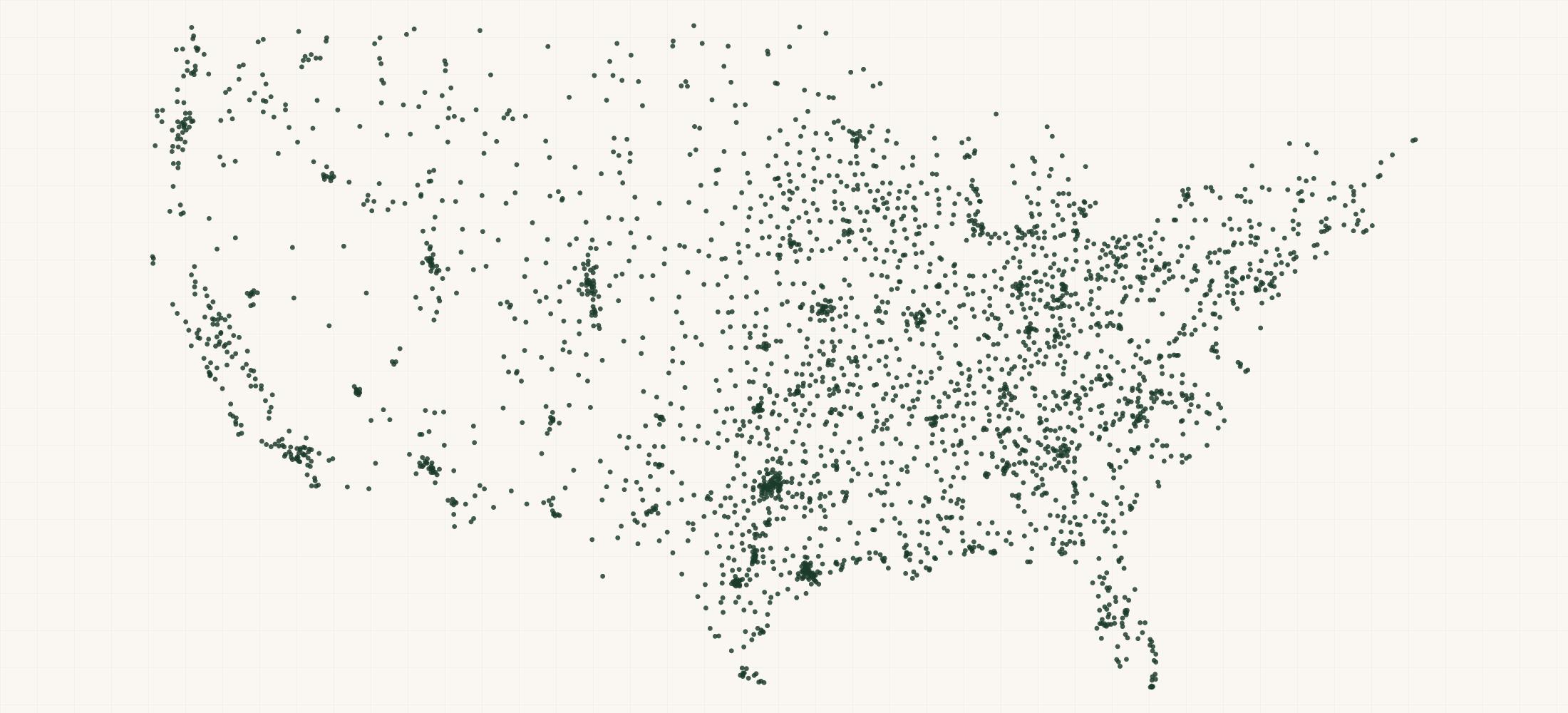 Map of where the Twisted X Retailers are