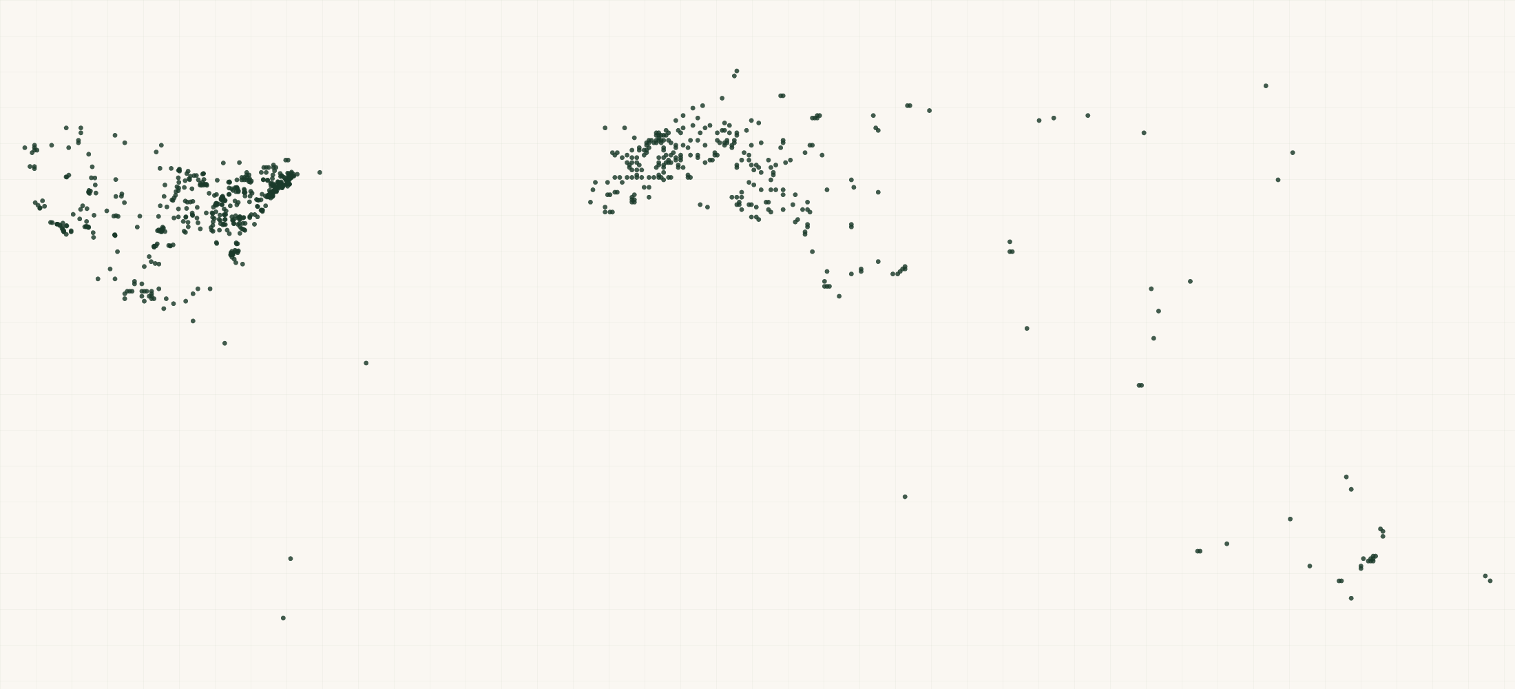 Map of where the Universkin Retailers are