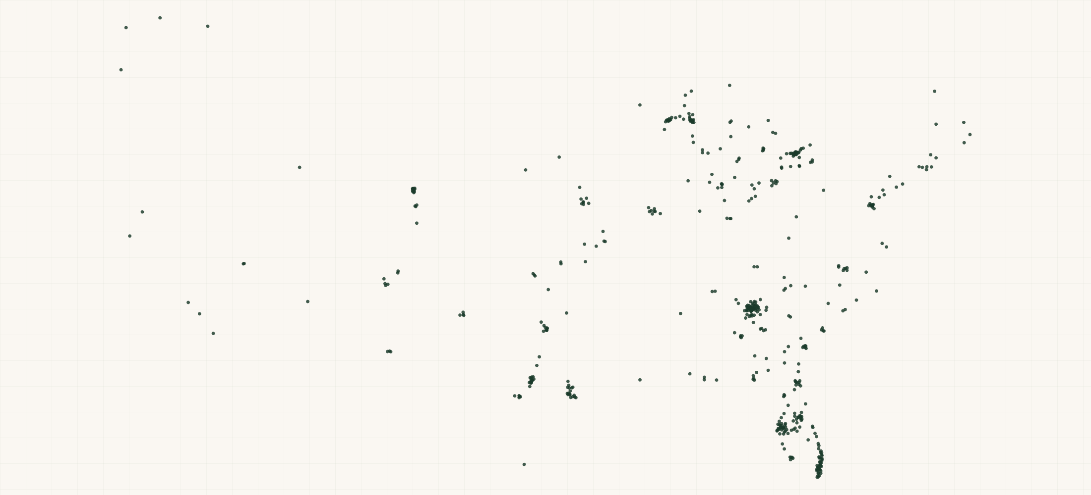 Map of where the US Anesthesiologist Assistant Providers are