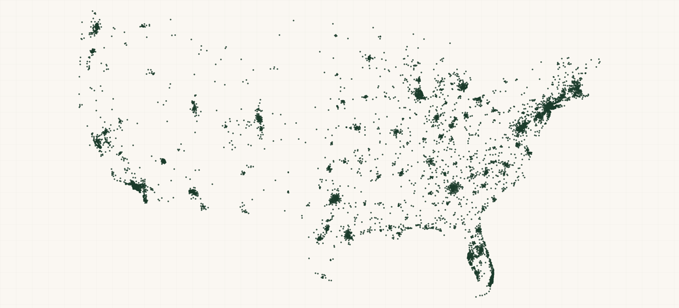 Map of where the US Behavior Analyst Practices are