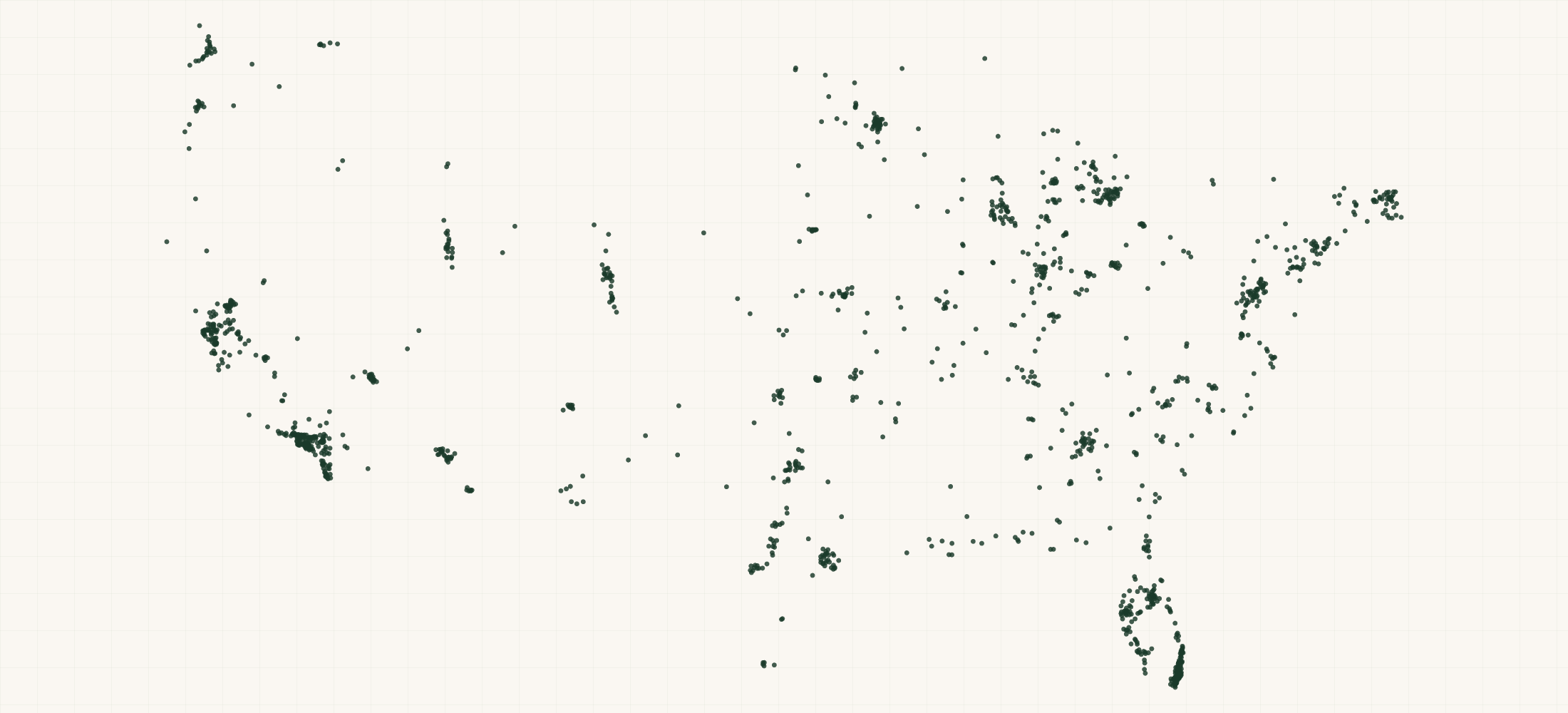 Map of where the US Behavior Technician Providers are