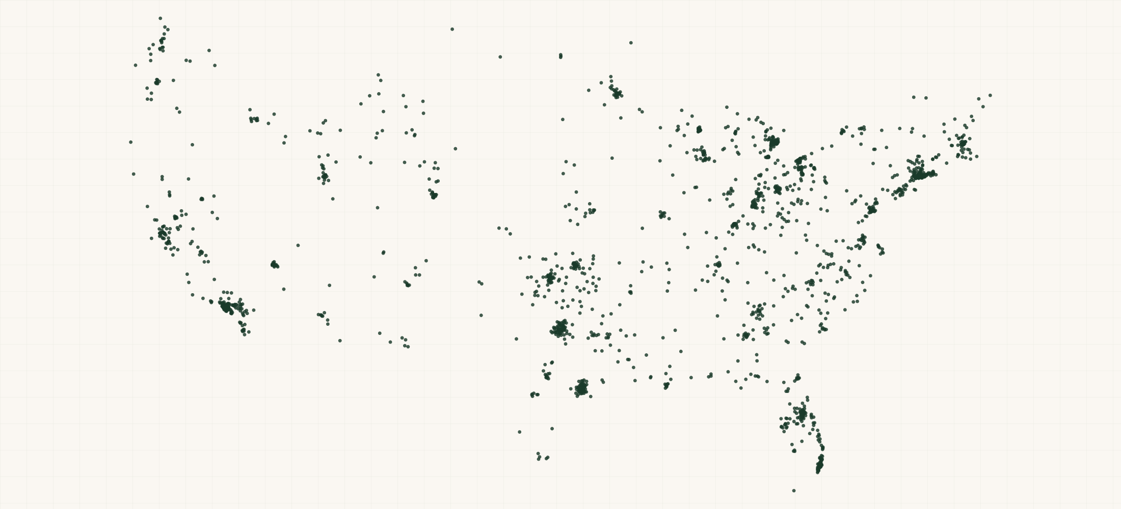 Map of where the US Case Management Providers are