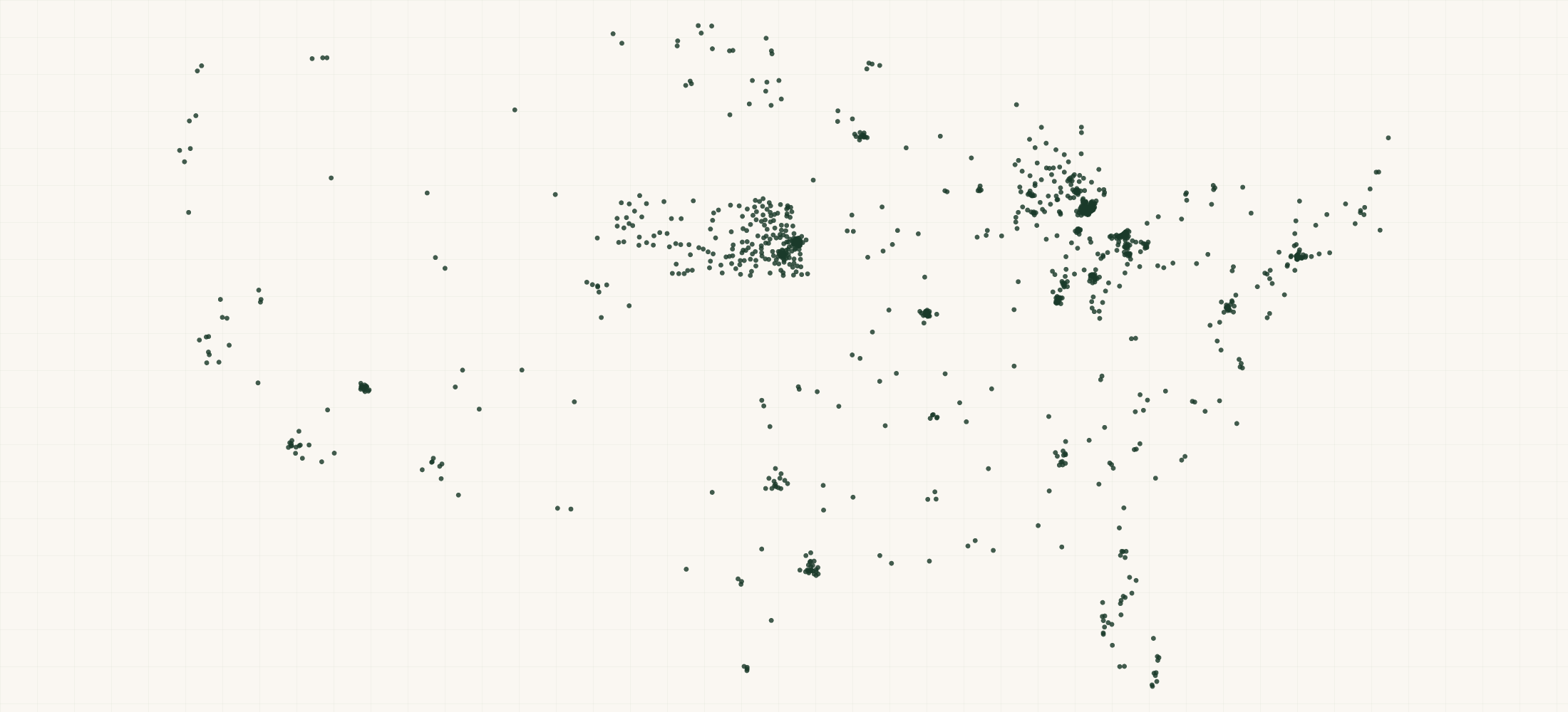 Map of where the US Chore Provider Providers are