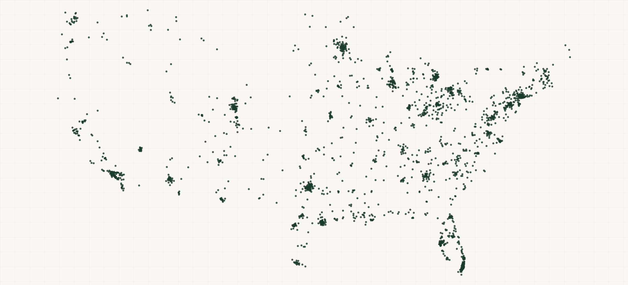 Map of where the US Contractor Practices are