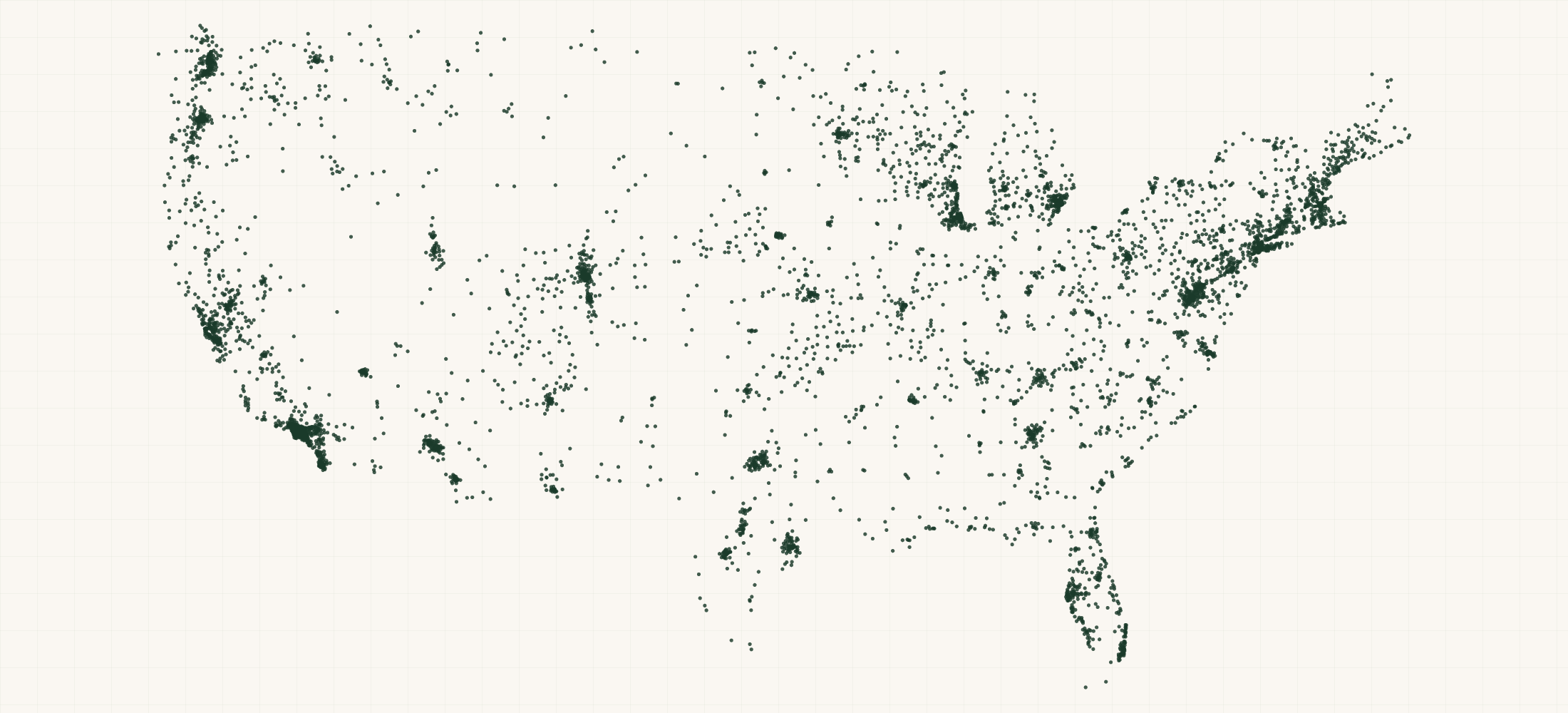 Map of where the US Dental Hygienist Providers are