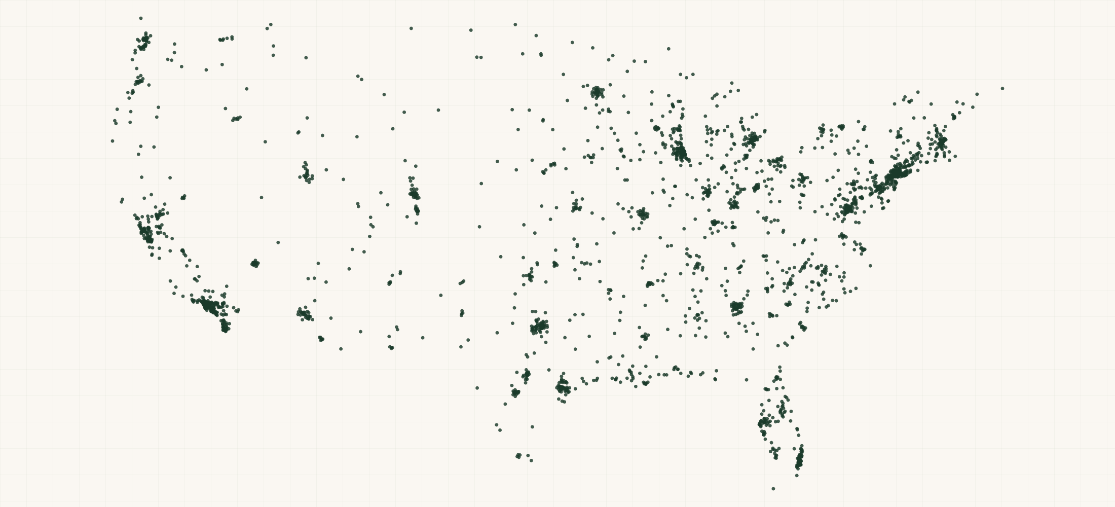 Map of where the US Dentist Providers are