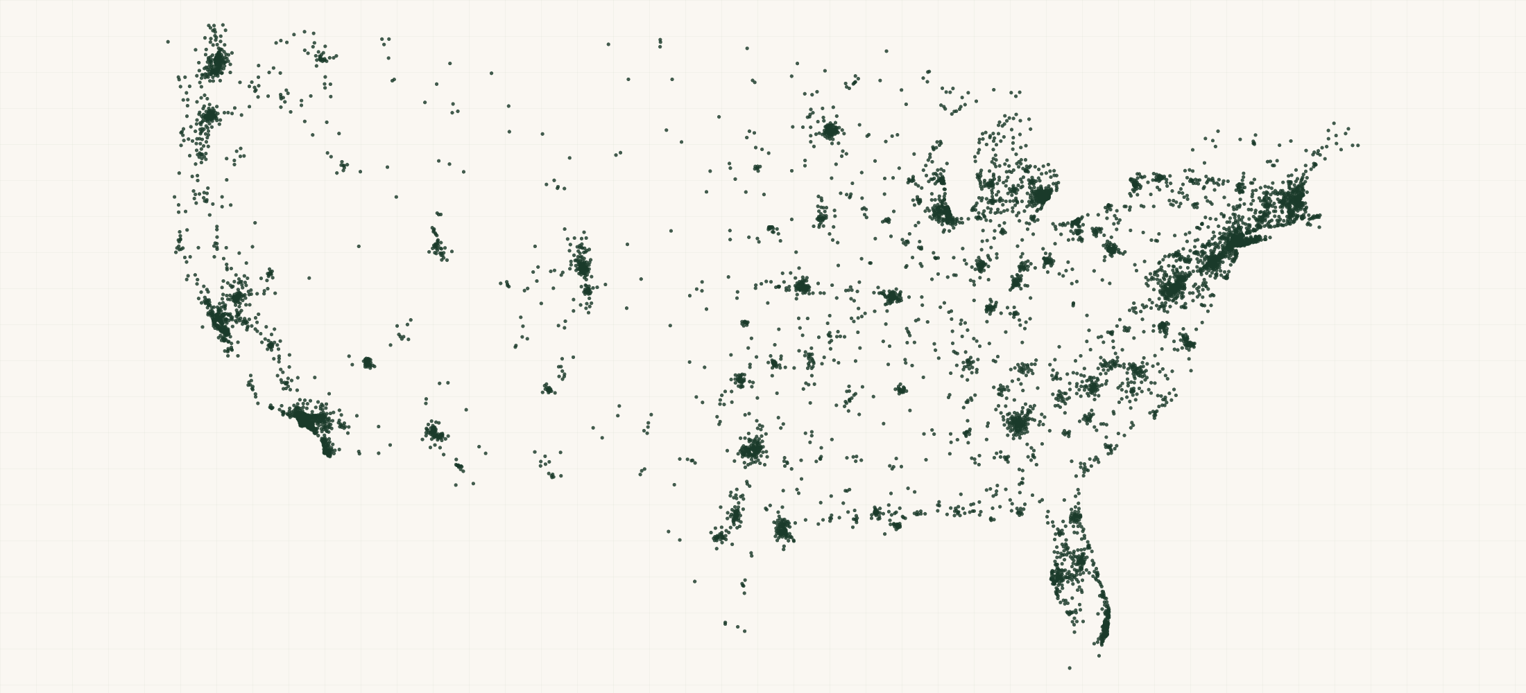 Map of where the US Doula Providers are