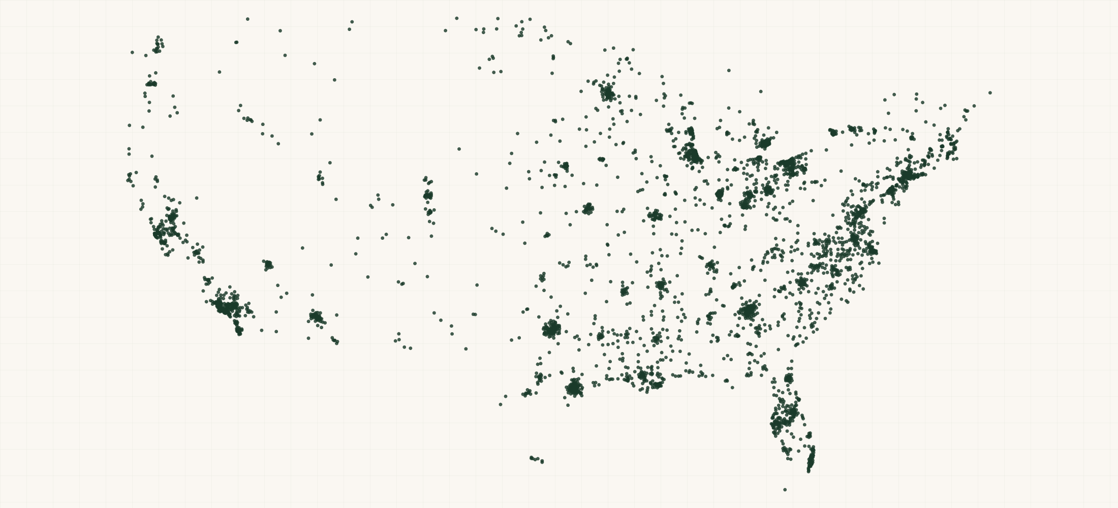 Map of where the US Driver Providers are