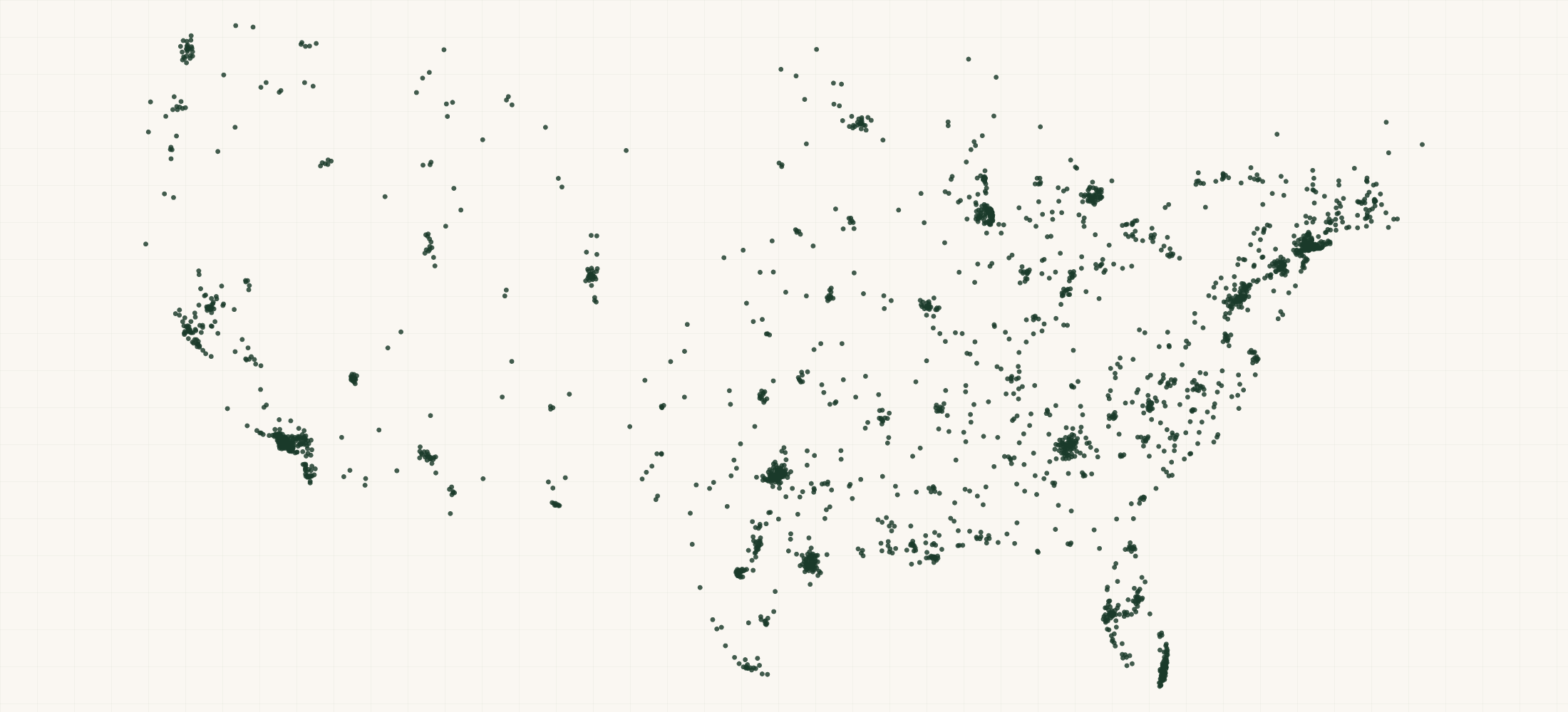 Map of where the US Durable Medical Equipment & Medical Supplies Providers are