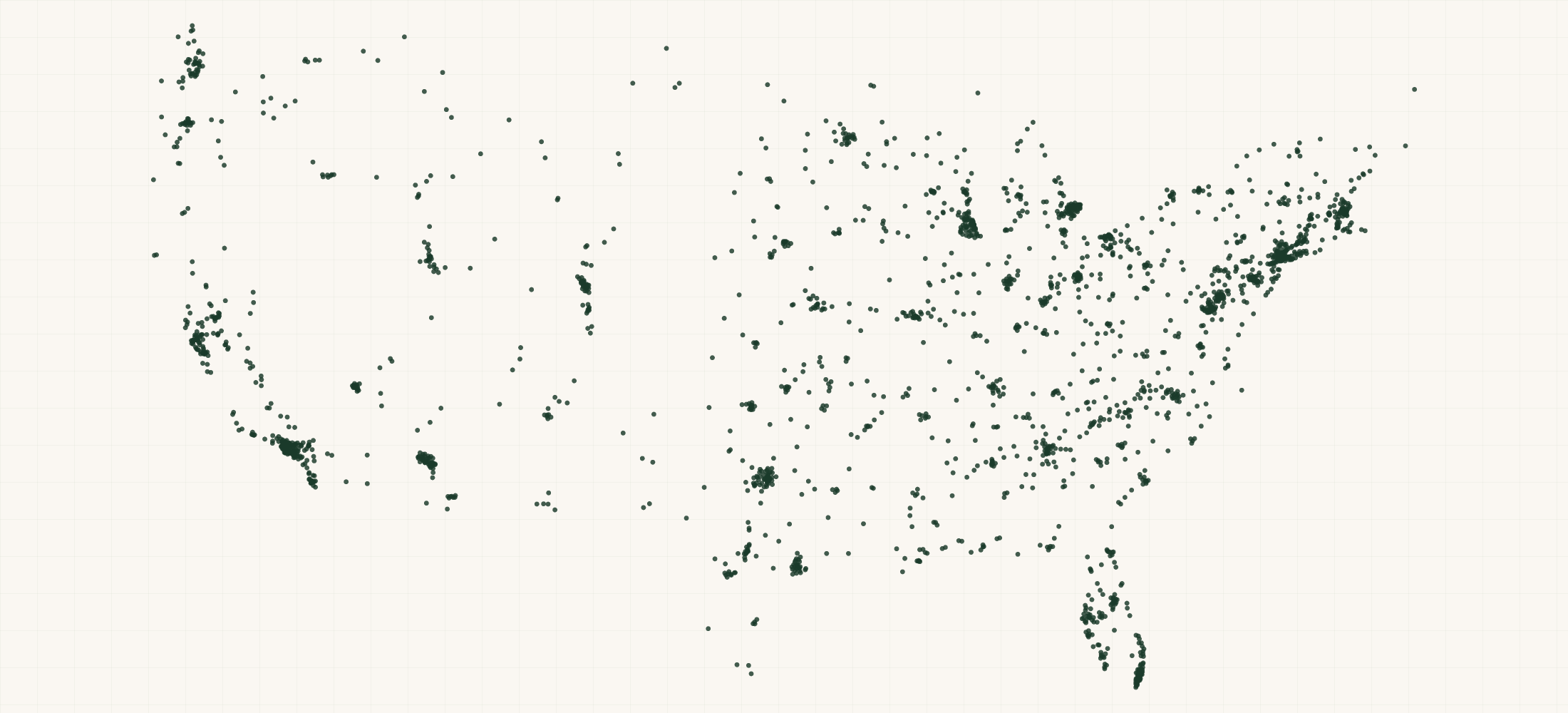 Map of where the US Healthcare Providers — Full NPPES File are
