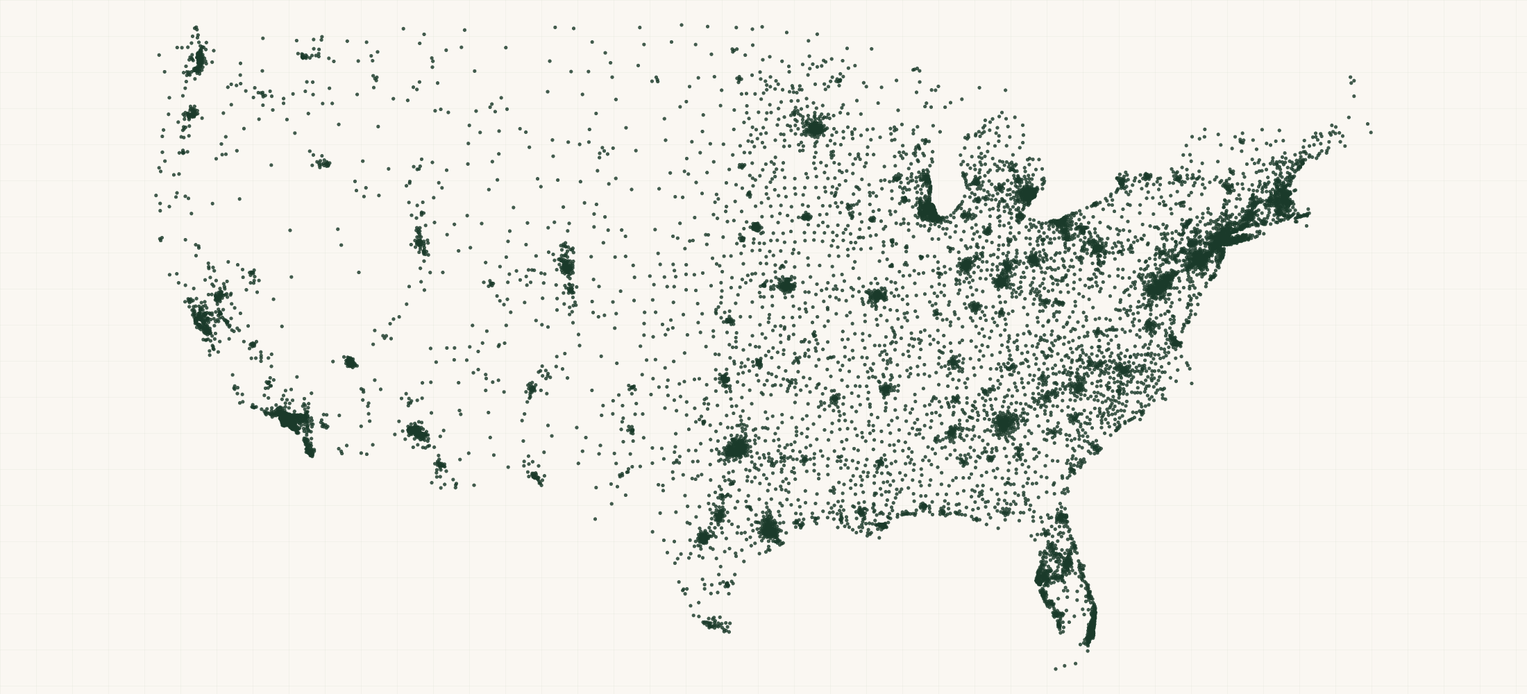 Map of where the US Home Health Practices are