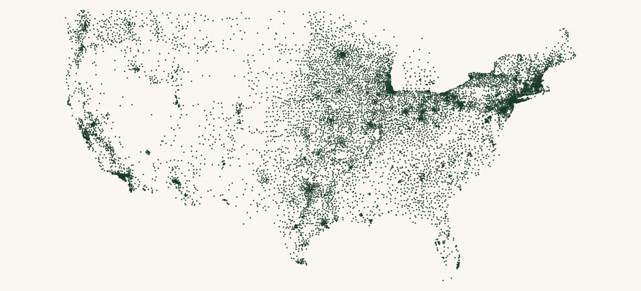 Map of where the US Local Education Agency (LEA) Practices are