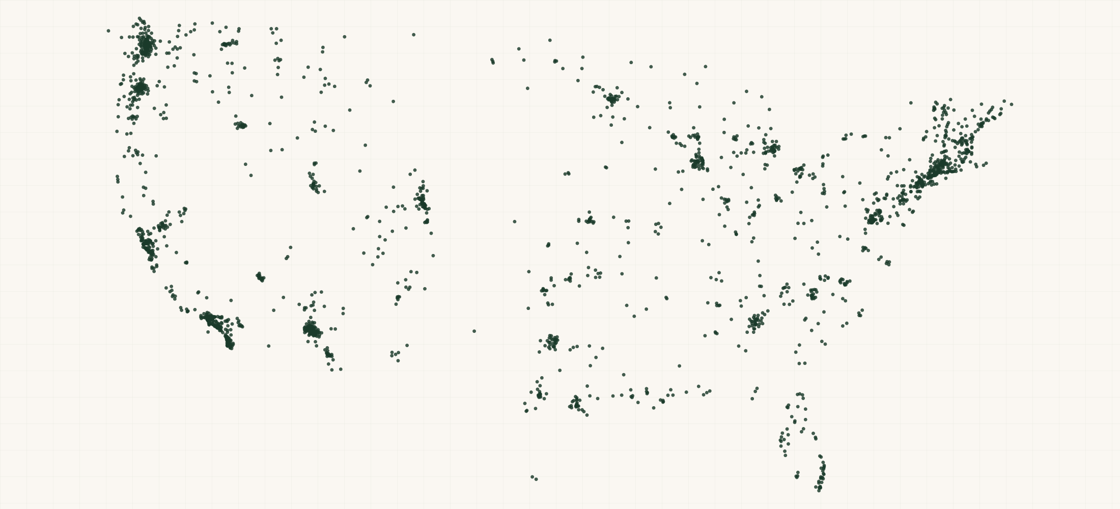 Map of where the US Naturopath Providers are