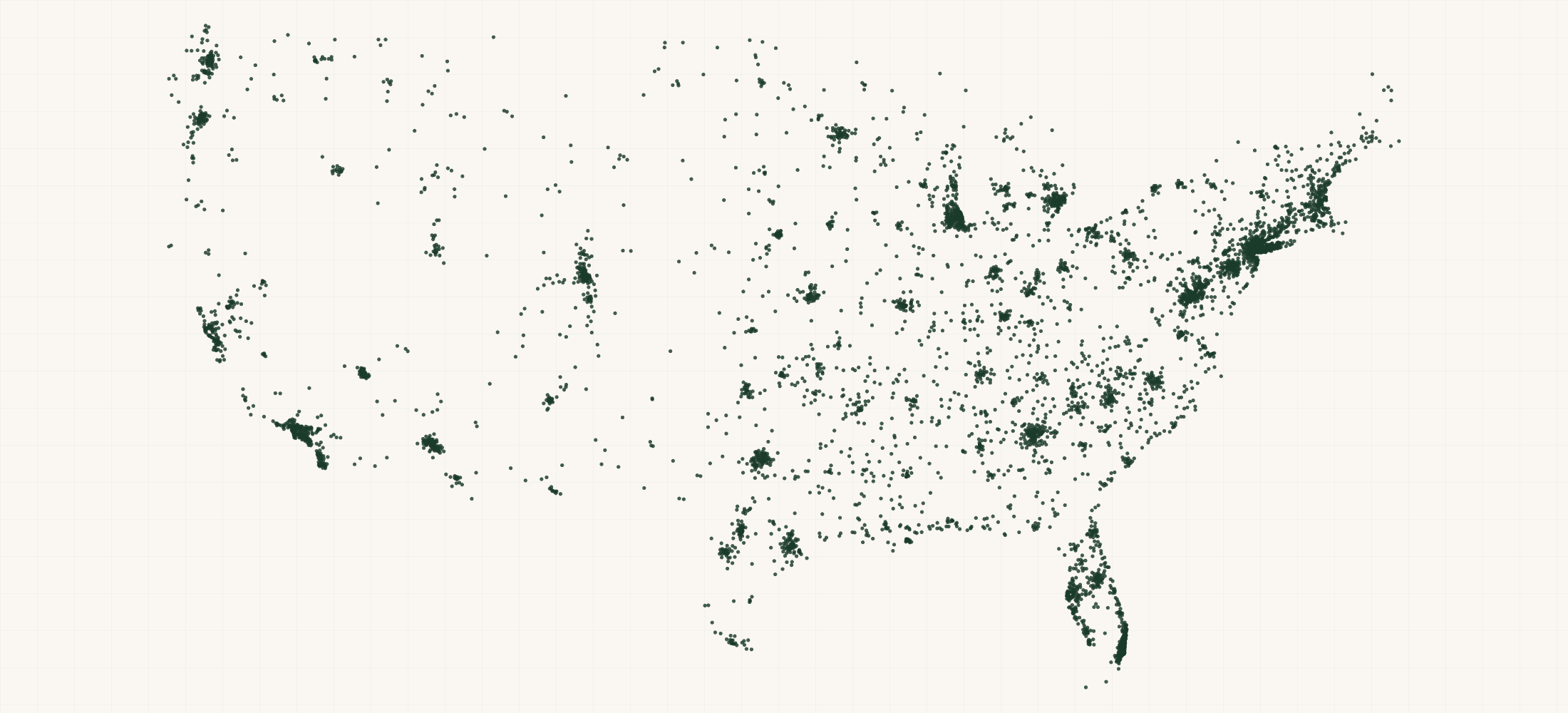 Map of where the US Occupational Therapist Practices are