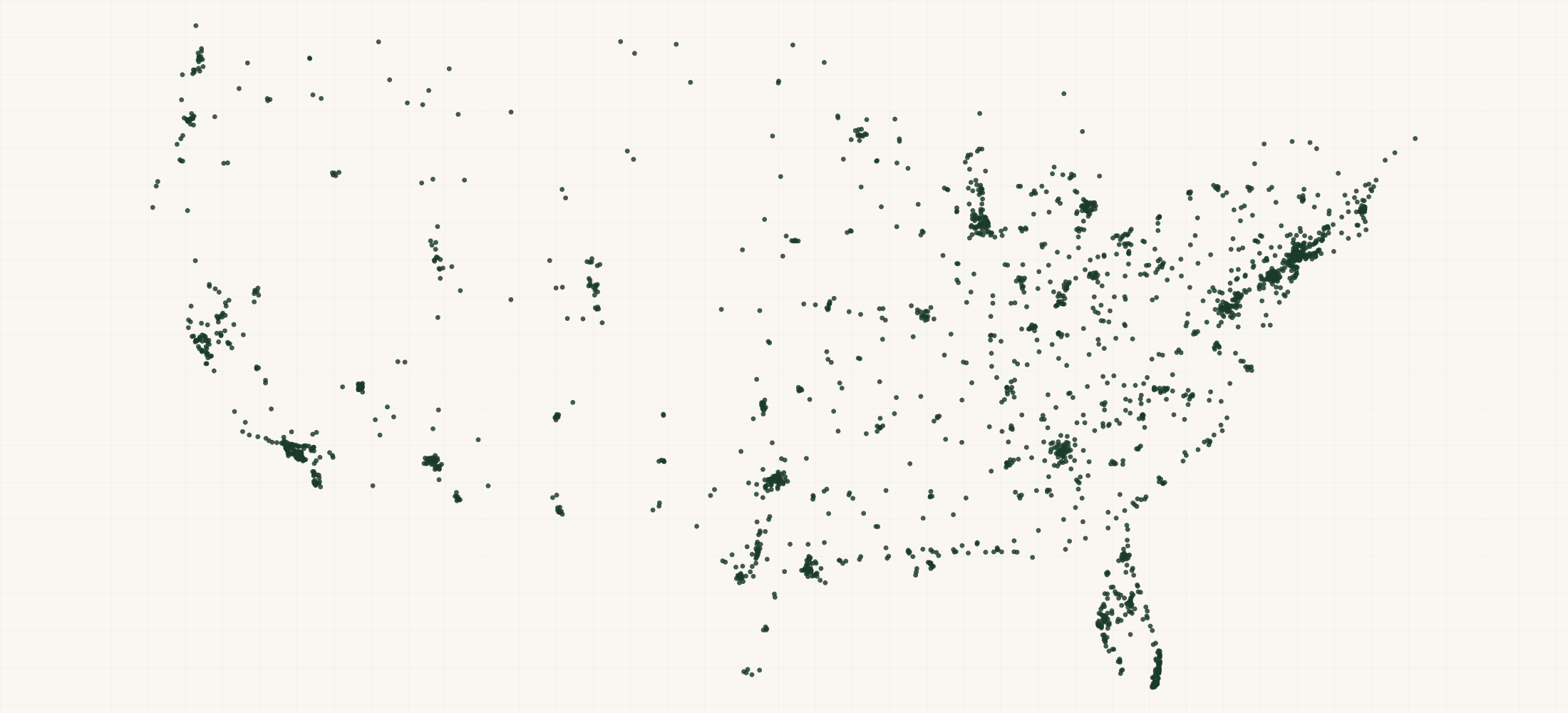 Map of where the US Pain Medicine Providers are