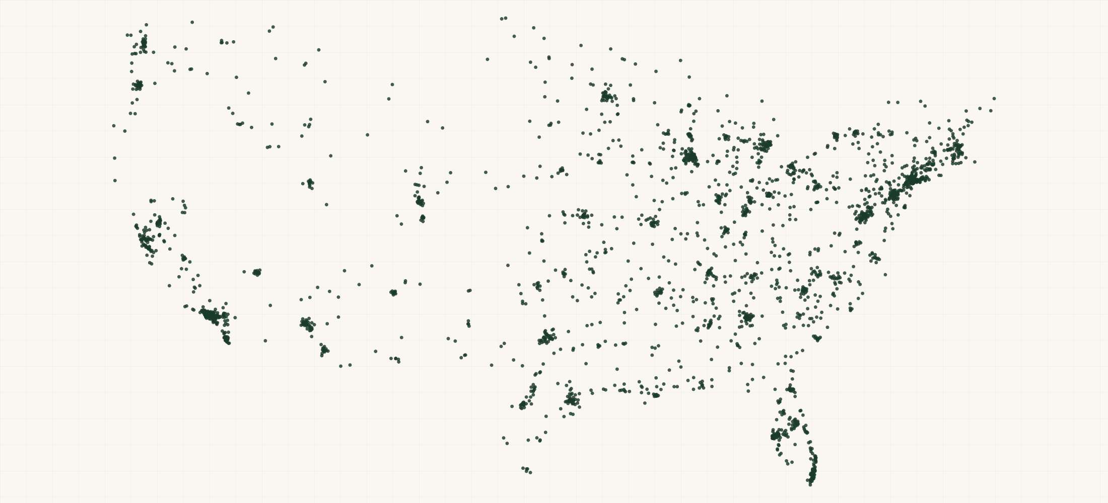 Map of where the US Pharmacist Providers are