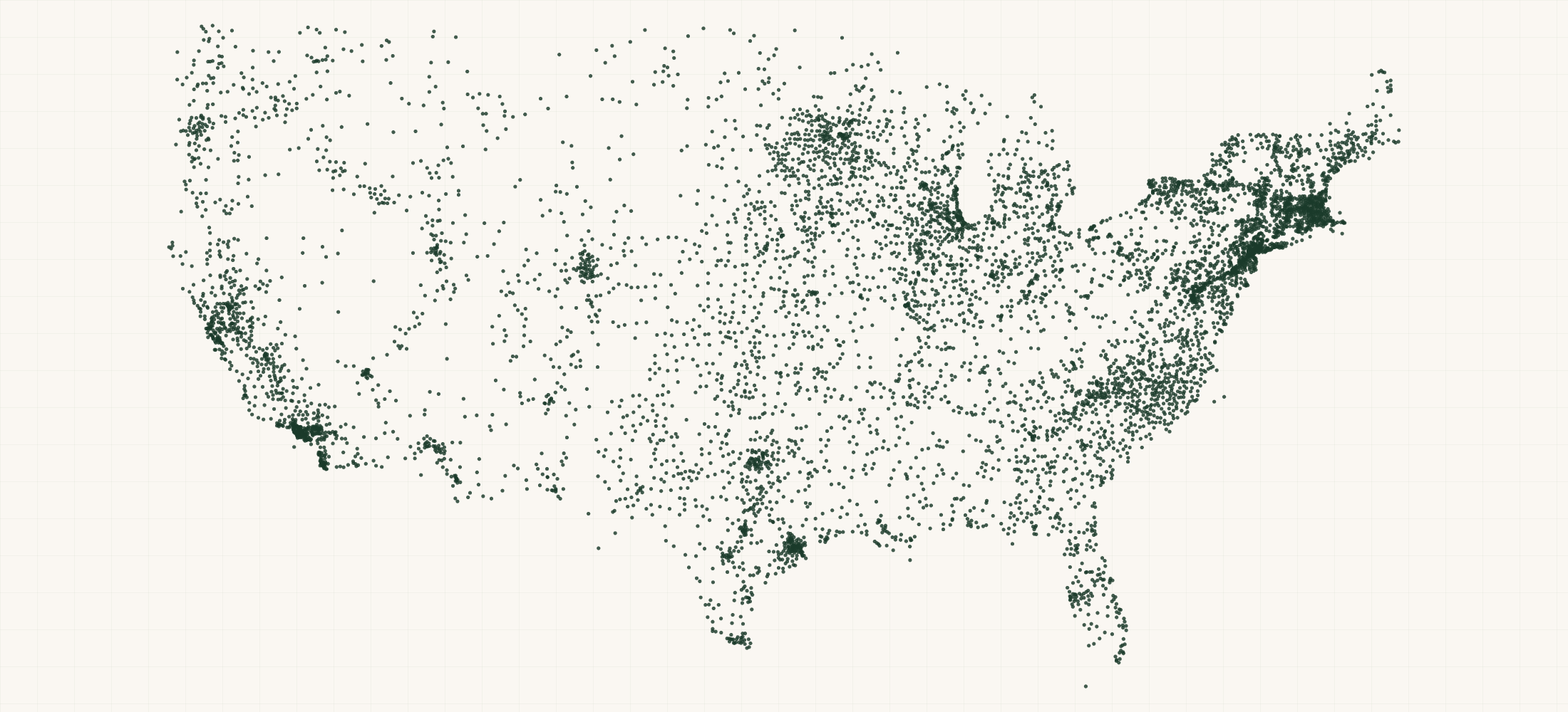 Map of where the US Power Plants are