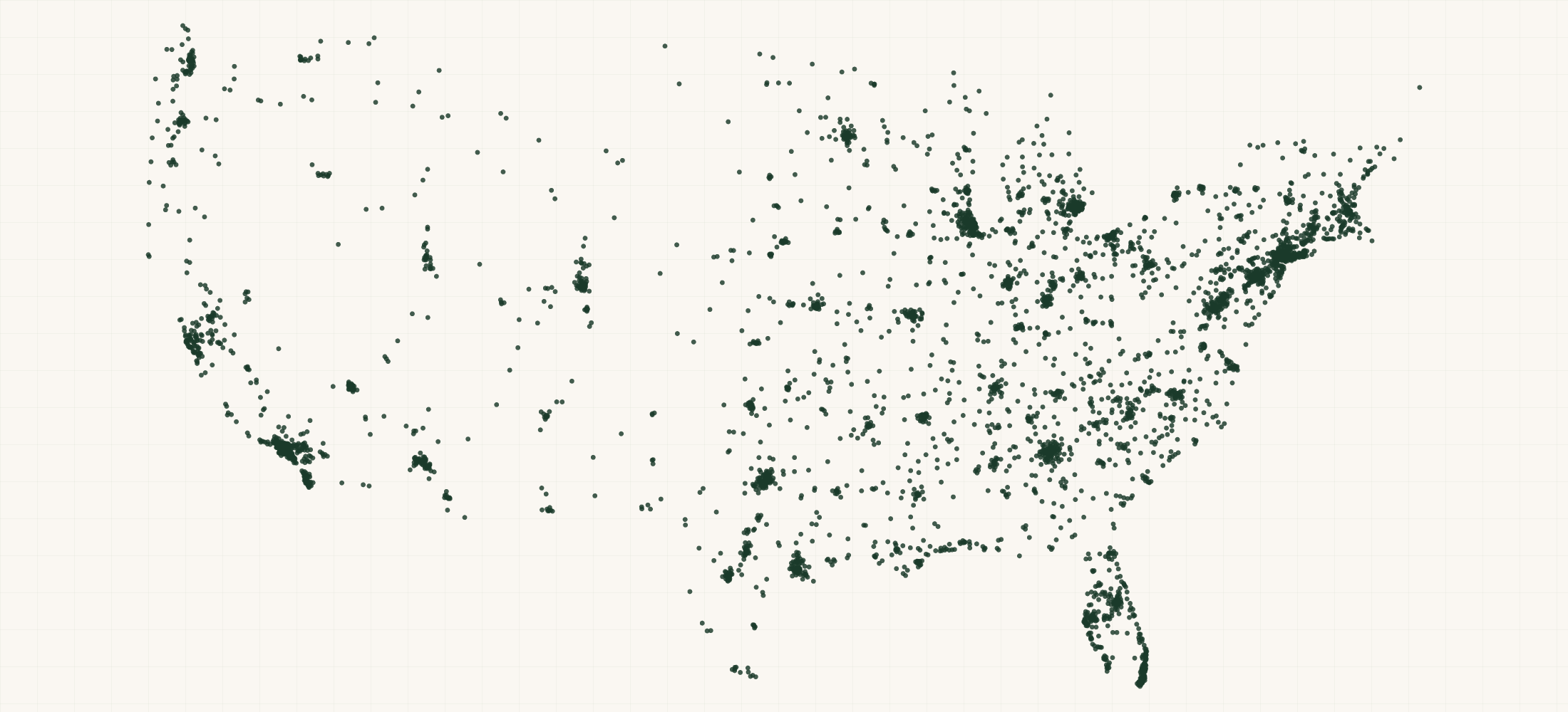 Map of where the US Prosthetic/Orthotic Supplier Practices are