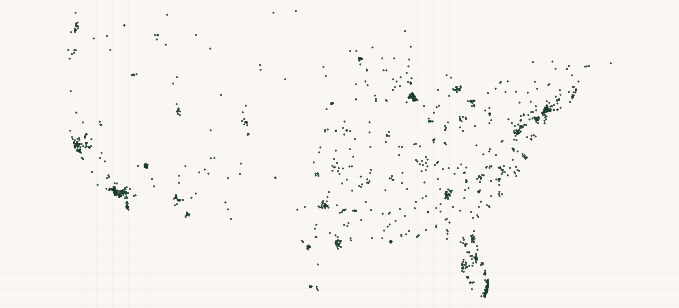 Map of where the US Respiratory Therapist, Certified Providers are