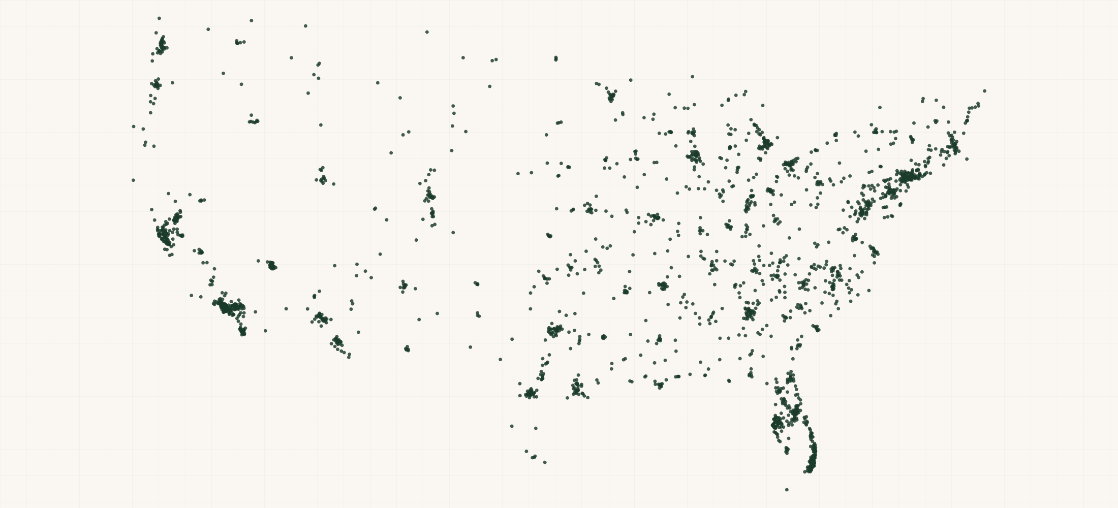Map of where the US Respiratory Therapist, Registered Providers are