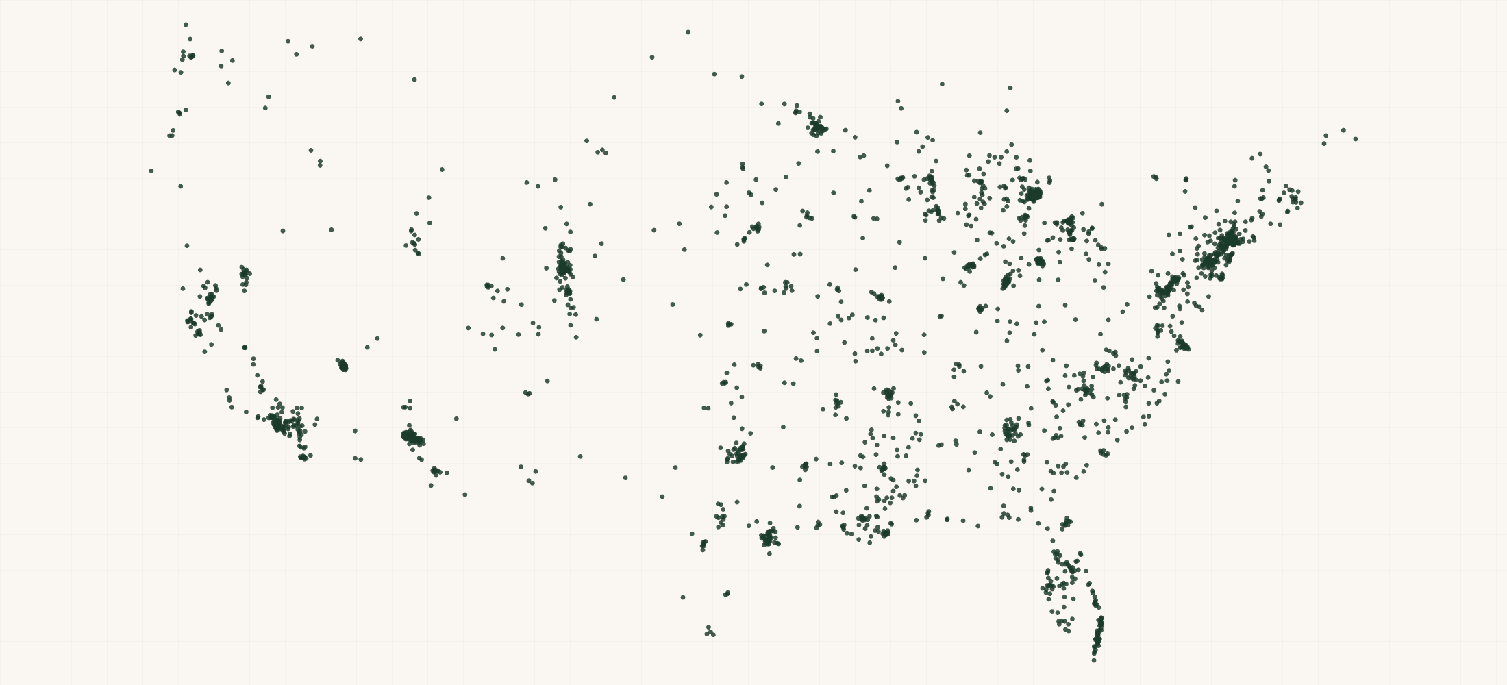 Map of where the US Respite Care Practices are