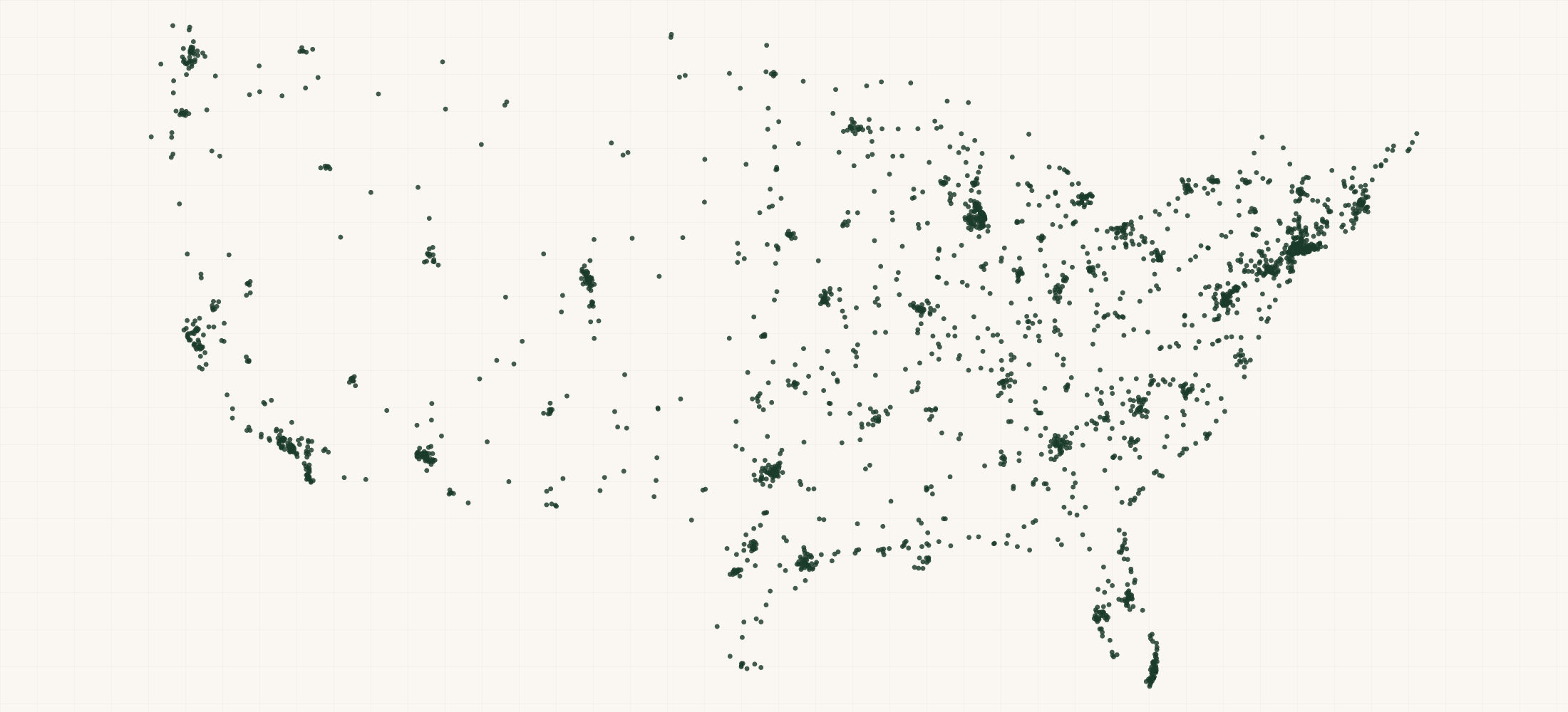 Map of where the US Speech-Language Pathologist Providers are