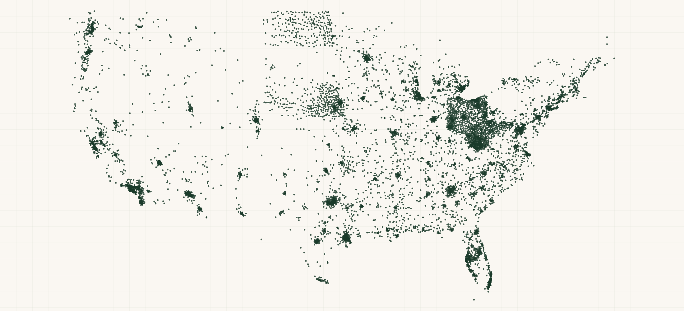 Map of where the US Technician Providers are
