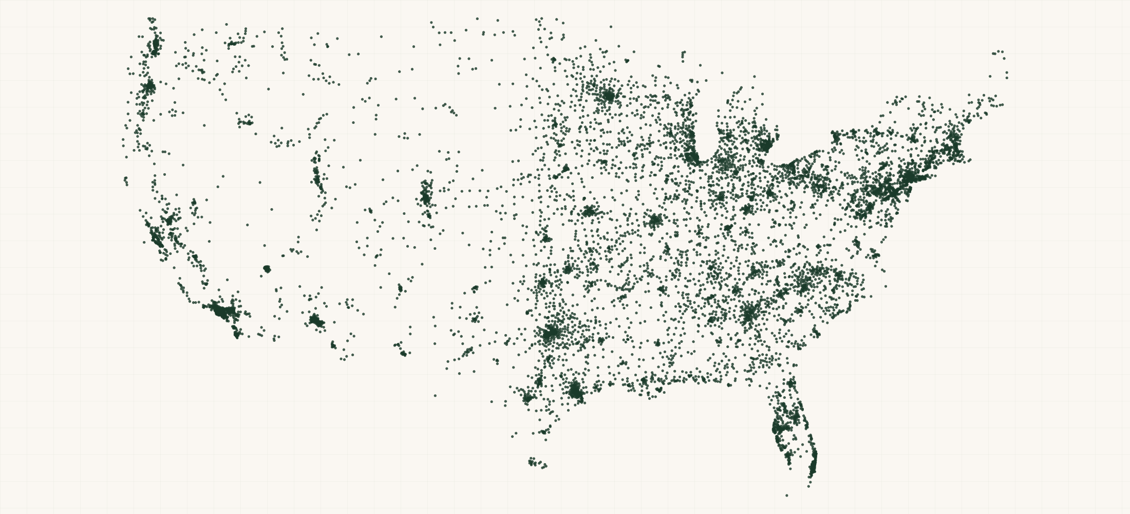 Map of where the NHTSA-Registered Vehicle & Equipment Manufacturers (U.S.) are