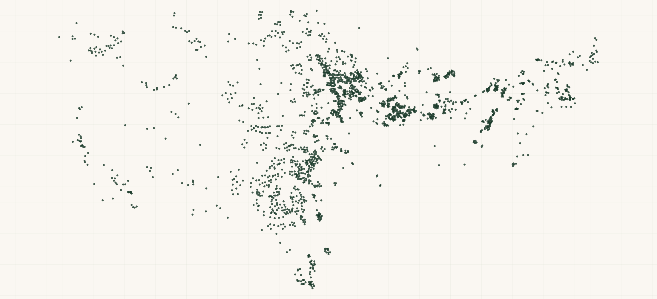 Map of where the U.S. Wind Turbines (USGS Wind Turbine Database) are