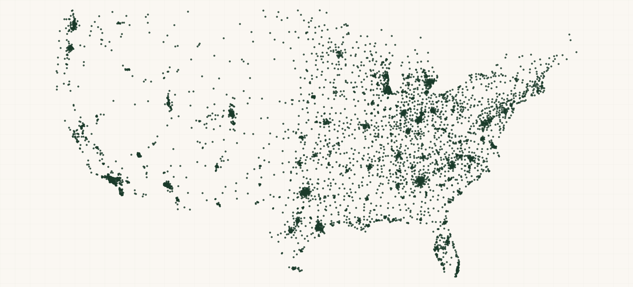 Map of where the VasoCorp Retailers are