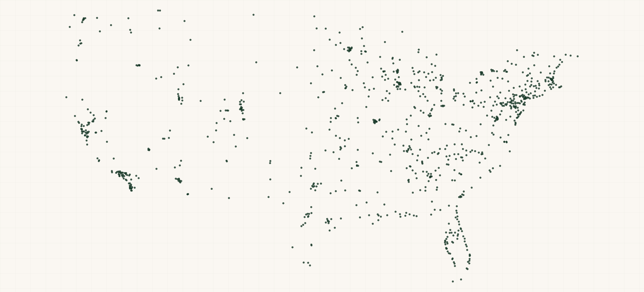 Map of where the Velotric Retailers are