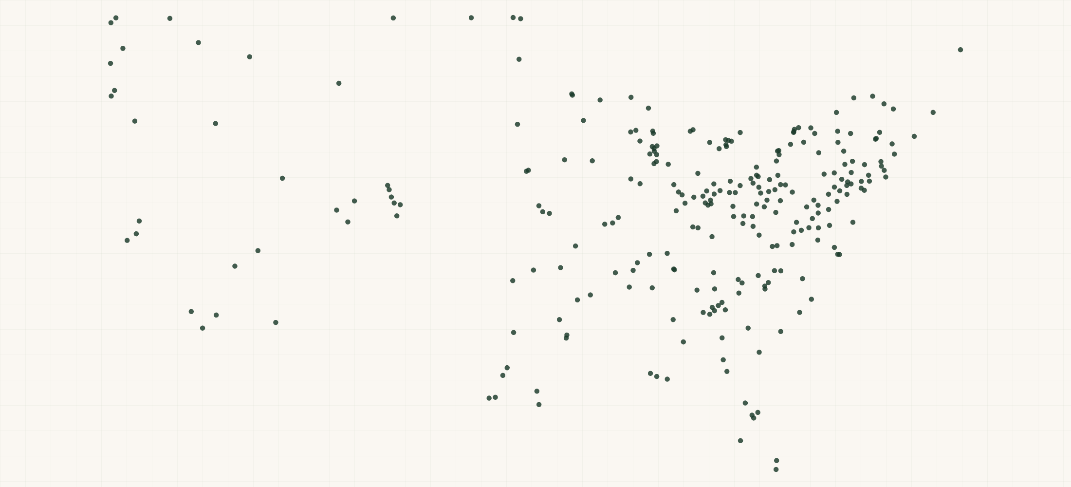 Map of where the Ventrac Dealers are