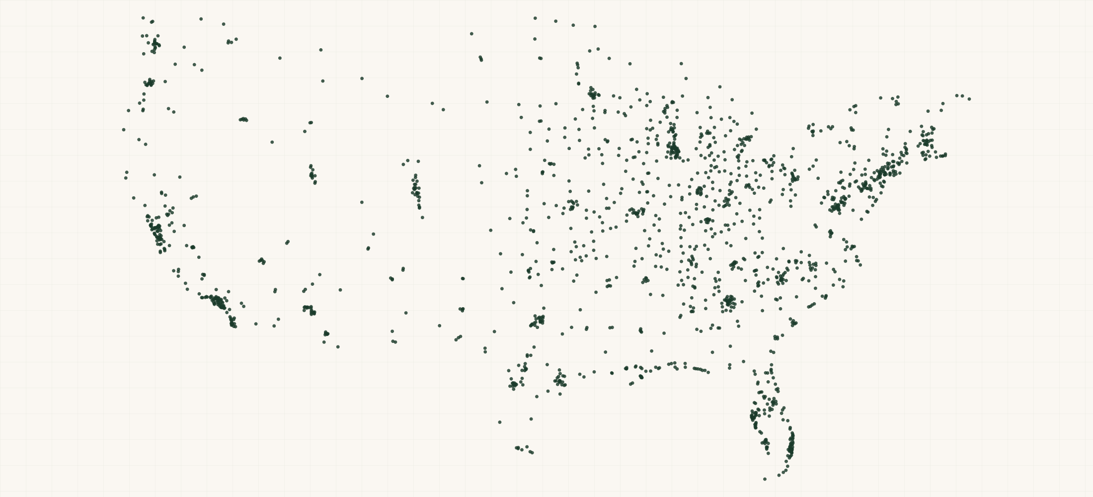 Map of where the Vionic Retailers are