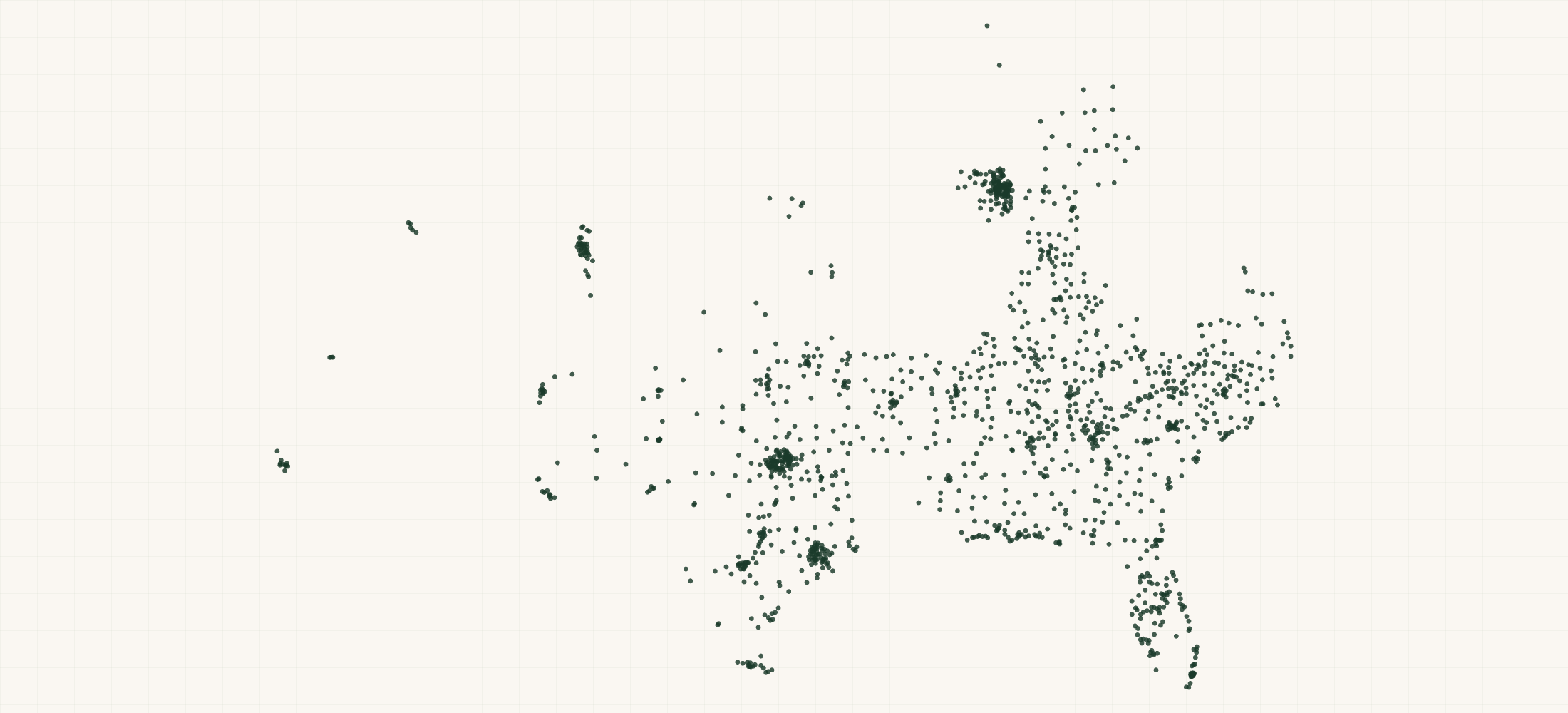 Map of where the VLN Retailers are