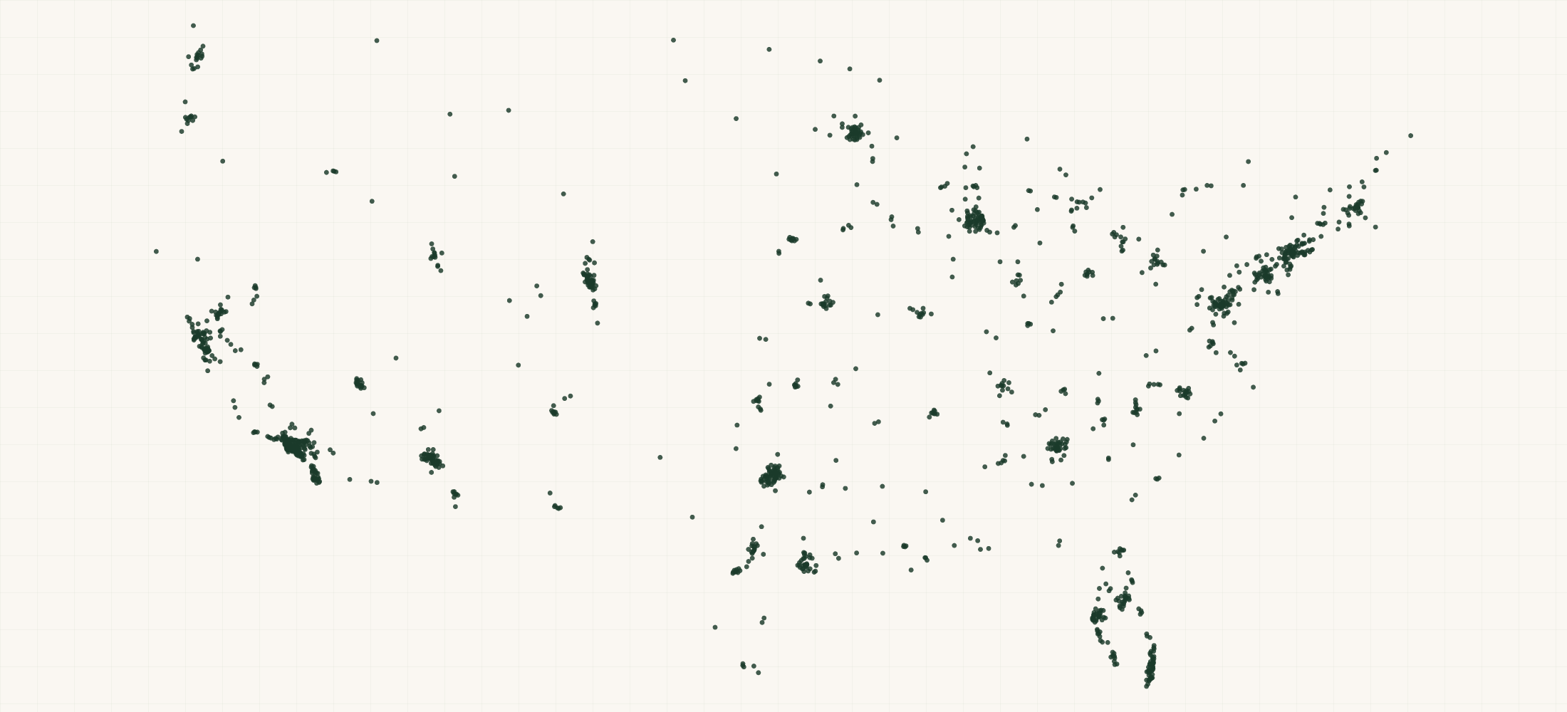 Map of where the Waay Retailers are