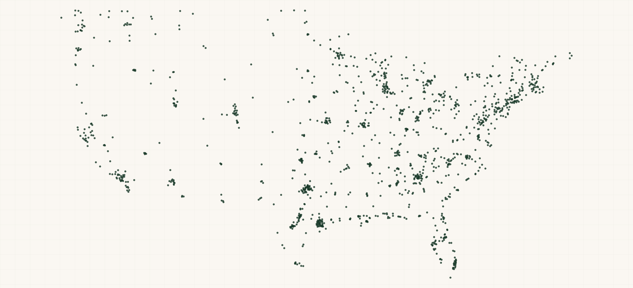 Map of where the Waboba Retailers are