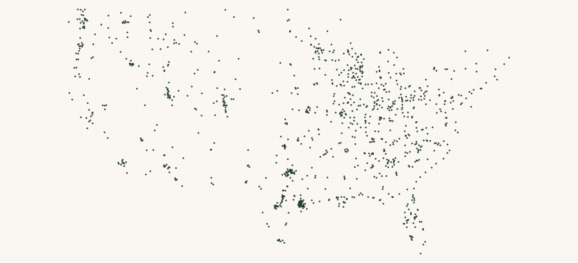 Map of where the Walker's Game Ear Retailers are
