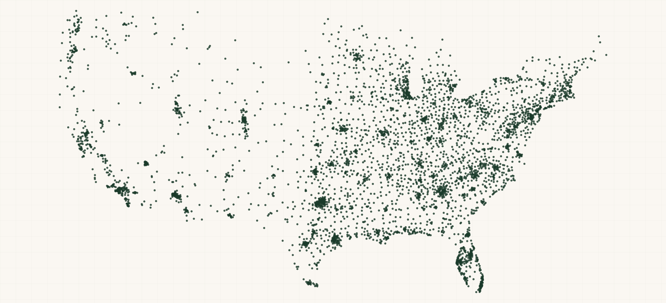 Map of where the Walmart Pharmacy Locations are