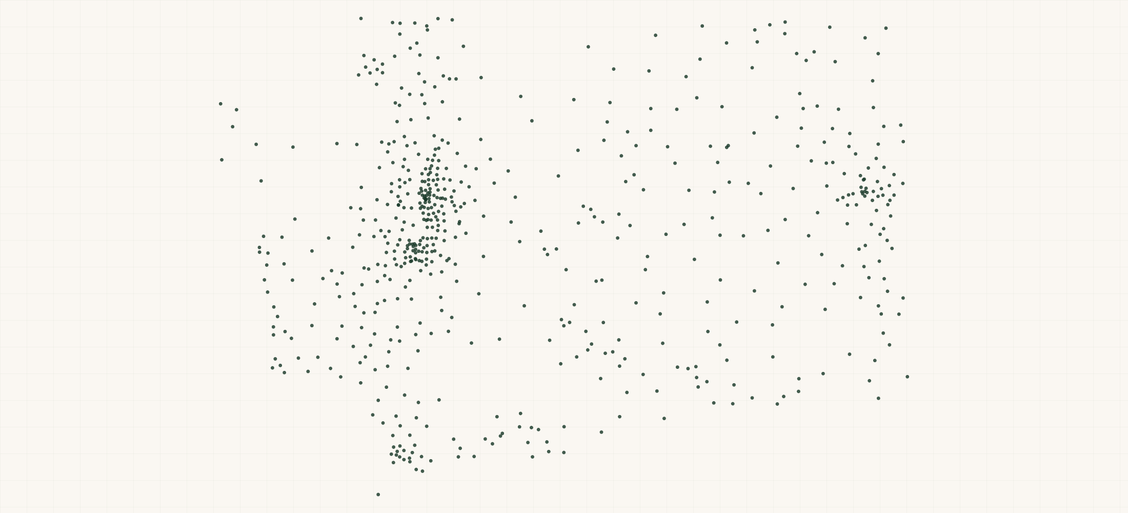Map of where the Washington Nonprofits are