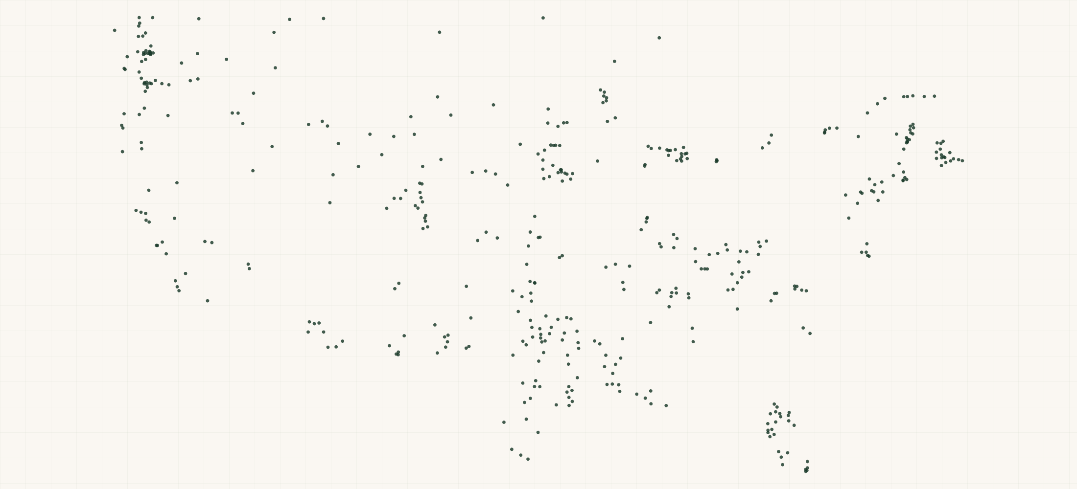 Map of where the Waste Connections Locations are