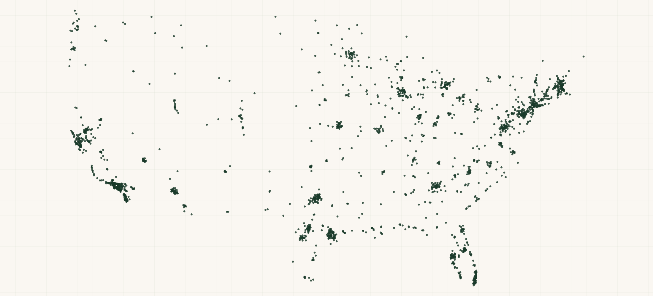 Map of where the Waterdrop Retailers are