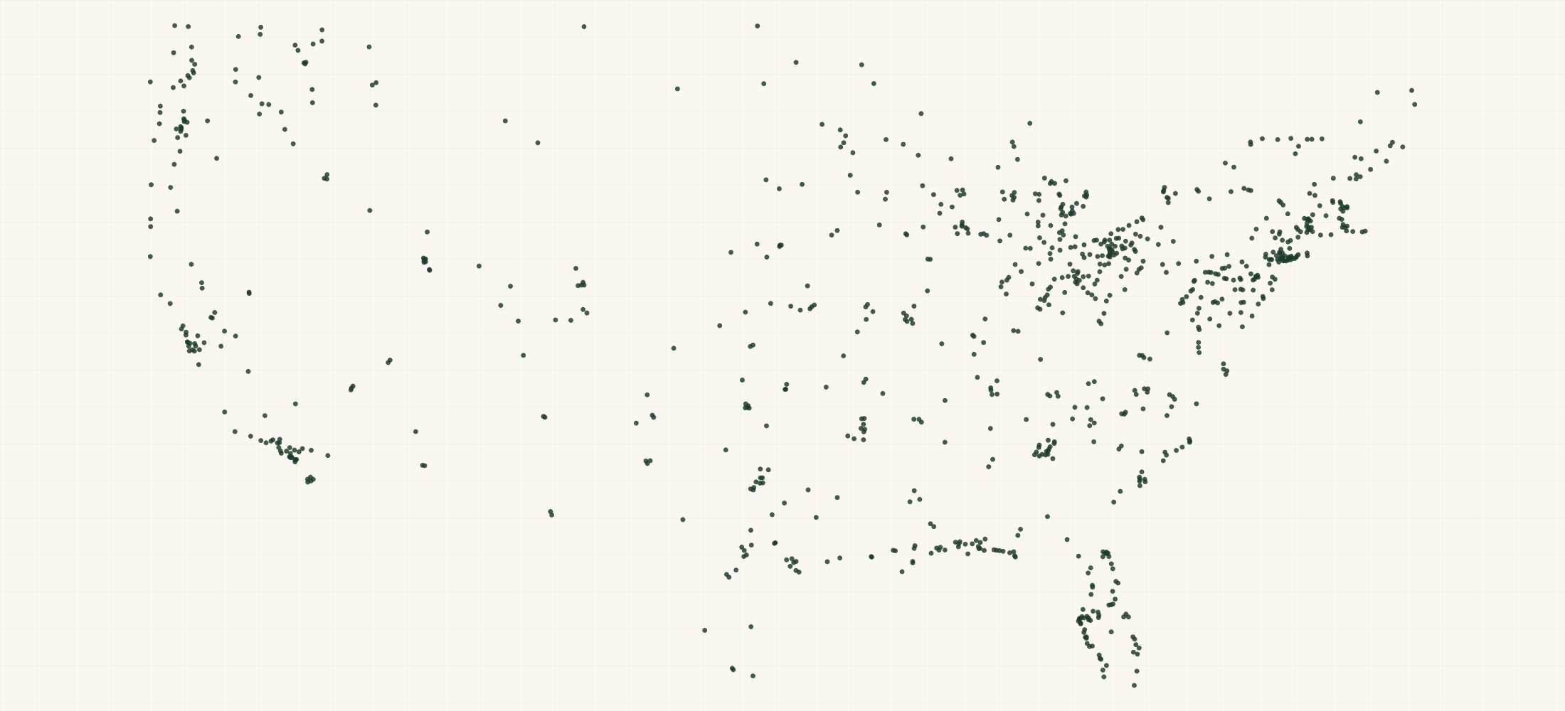 Map of where the Wayne Dalton Garage Door Dealers are
