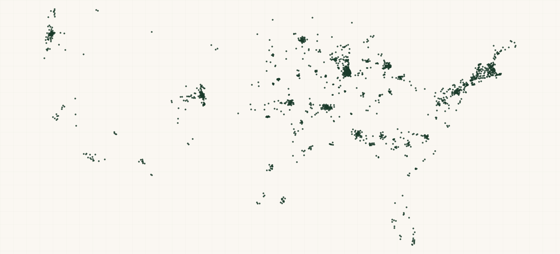 Map of where the WellBeing Brewing Retailers are