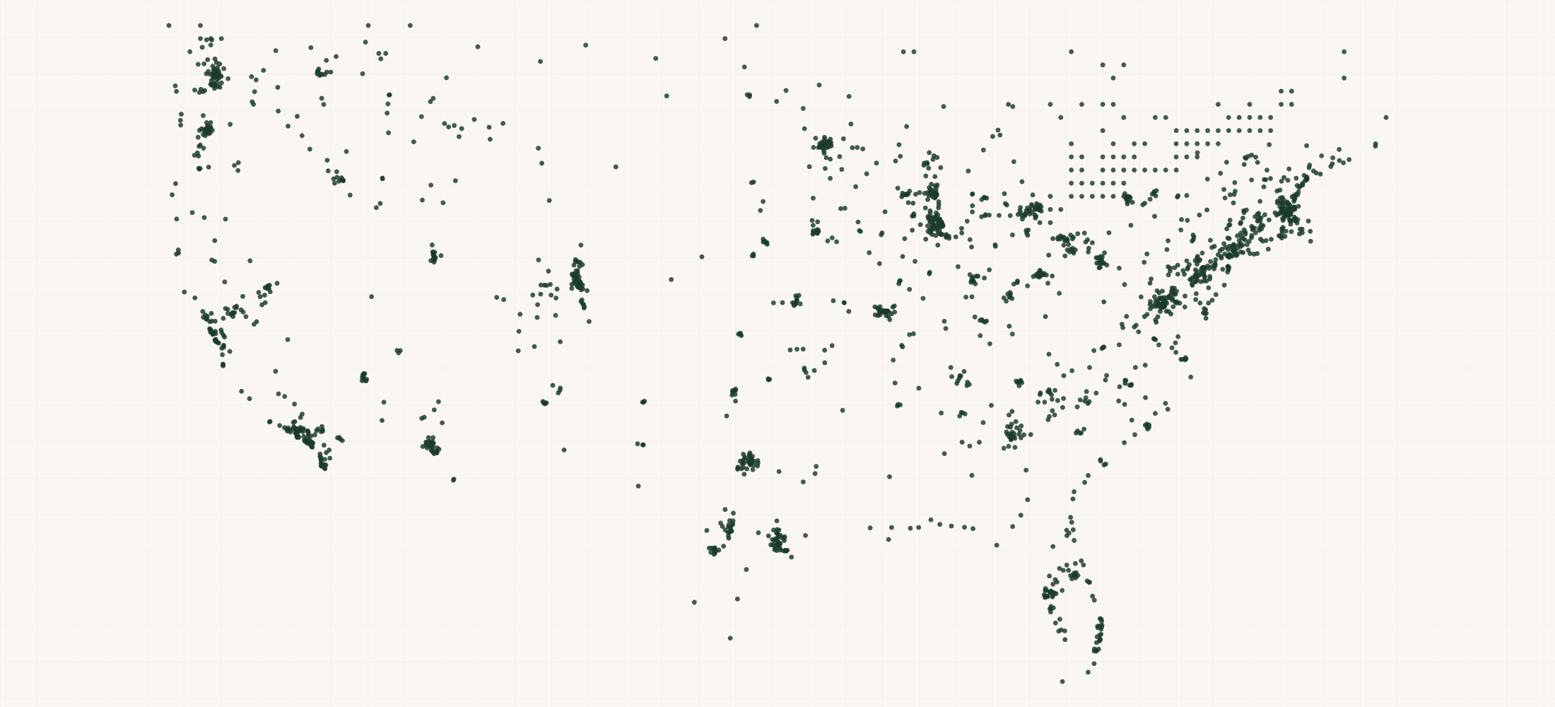 Map of where the West Paw Retailers are