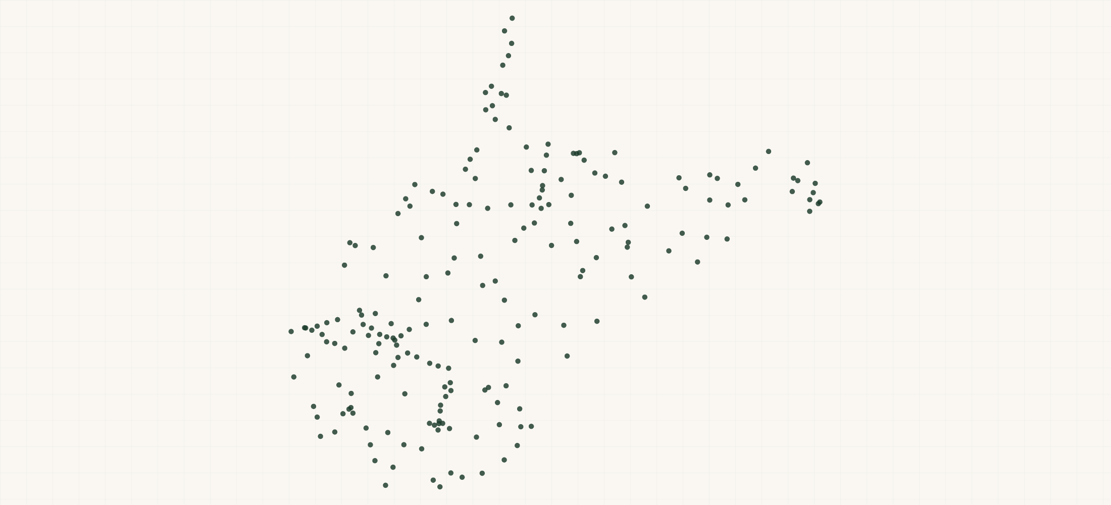 Map of where the West Virginia Bank Branches are