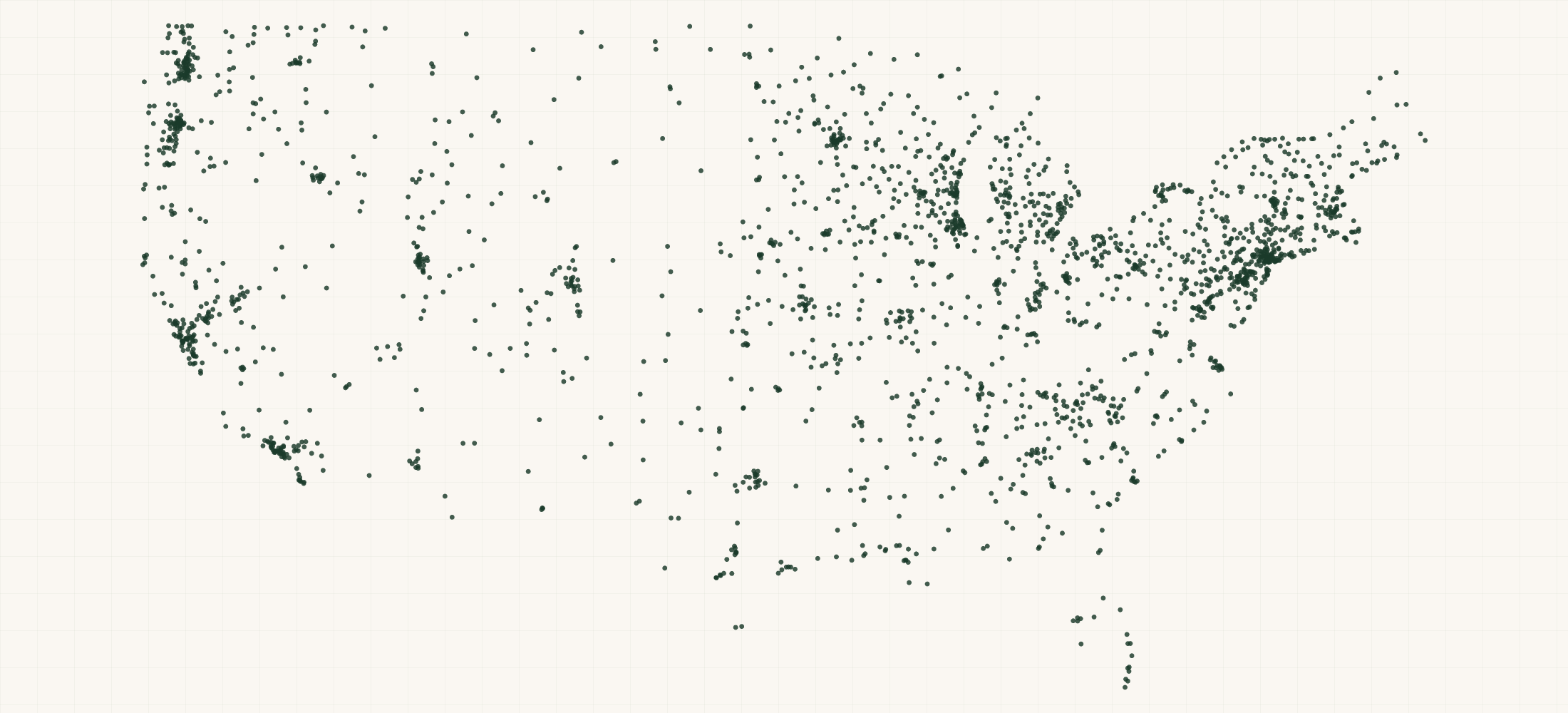 Map of where the Wigwam Retailers are