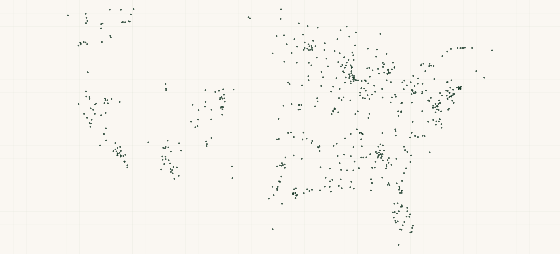 Map of where the WM (Waste Management) Locations are