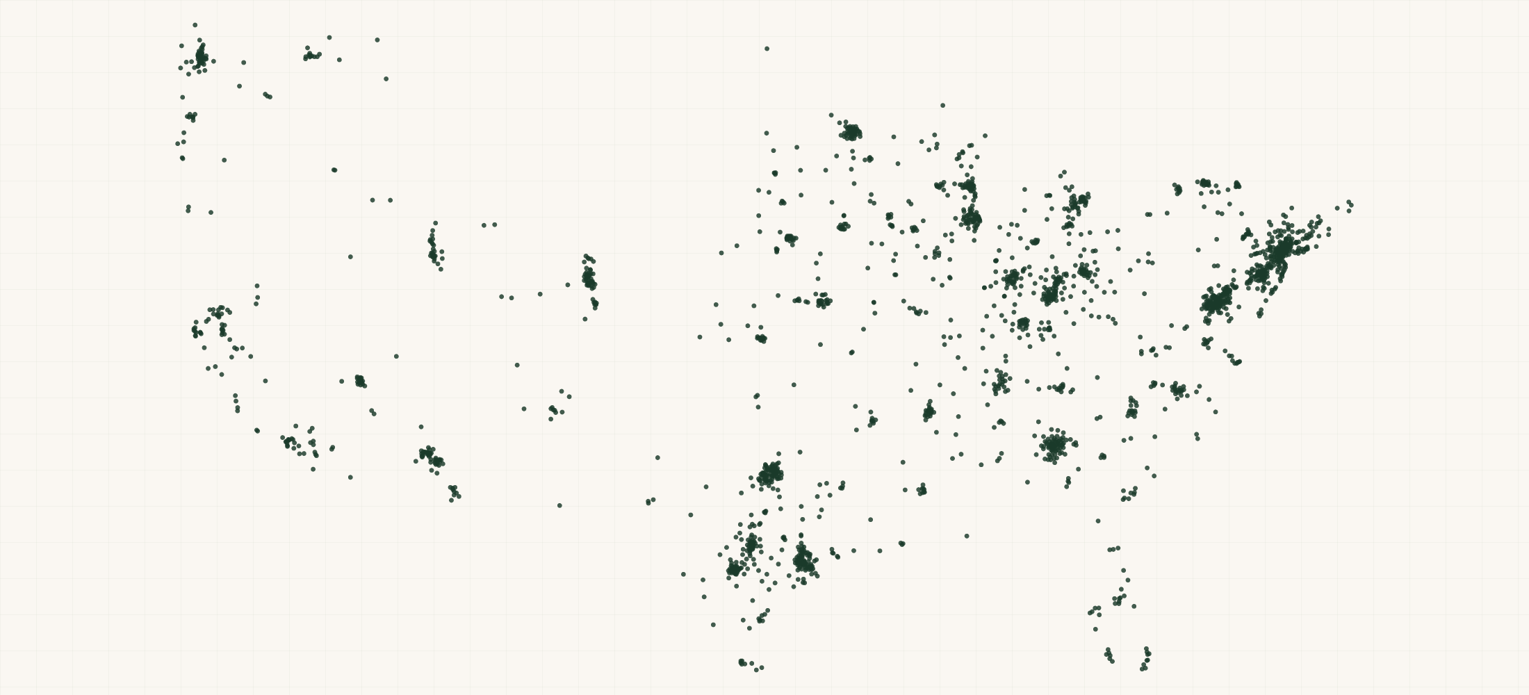Map of where the Wonder Monday Retailers are