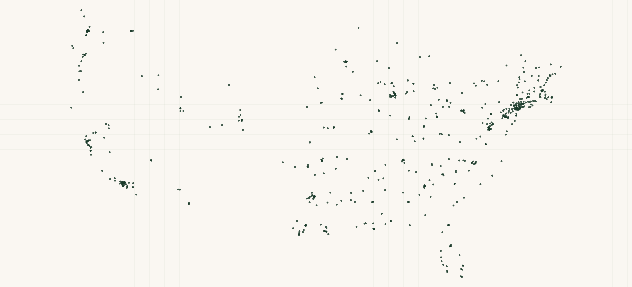 Map of where the YOTTOY Retailers are